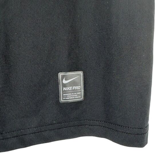 Nike Pro Shirt Sleeveless Black Womens Size M Vented Athletic Vented Swoosh Top - Picture 5 of 8